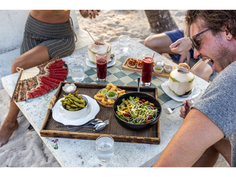 Tray of food