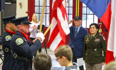 Community gathering at Veterans Day Tribute