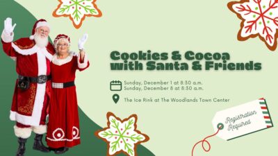 Cookies & Cocoa with Santa at December events in The Woodlands